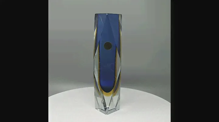 1960s Big Rare Blue Vase By Flavio Poli for Seguso
