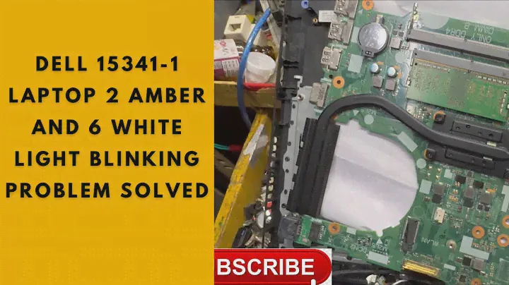 DELL 15341-1 laptop 2 amber and 6 white light blinking problem solved