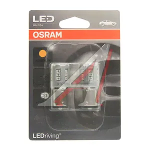 Лампа светодиодная 12V PY21W BAU15s желтая блистер (2шт.) Amber OSRAM