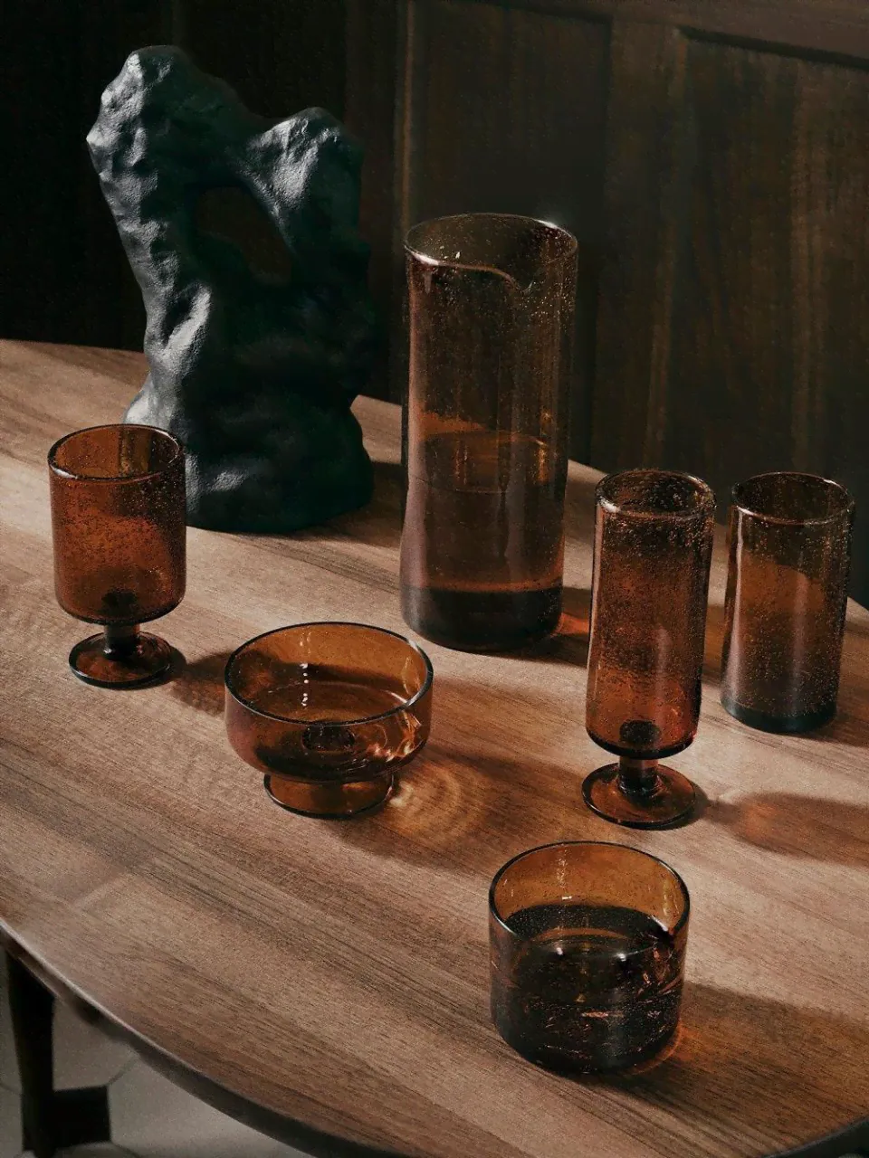 Бокал Oli Wine Glass Amber | FERM LIVING-2