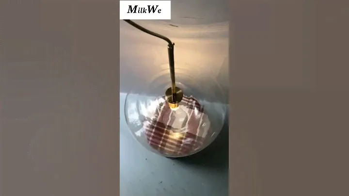 Sculptural Clear/Amber Glass Geo 1 Light Pendant Lamp in Brass