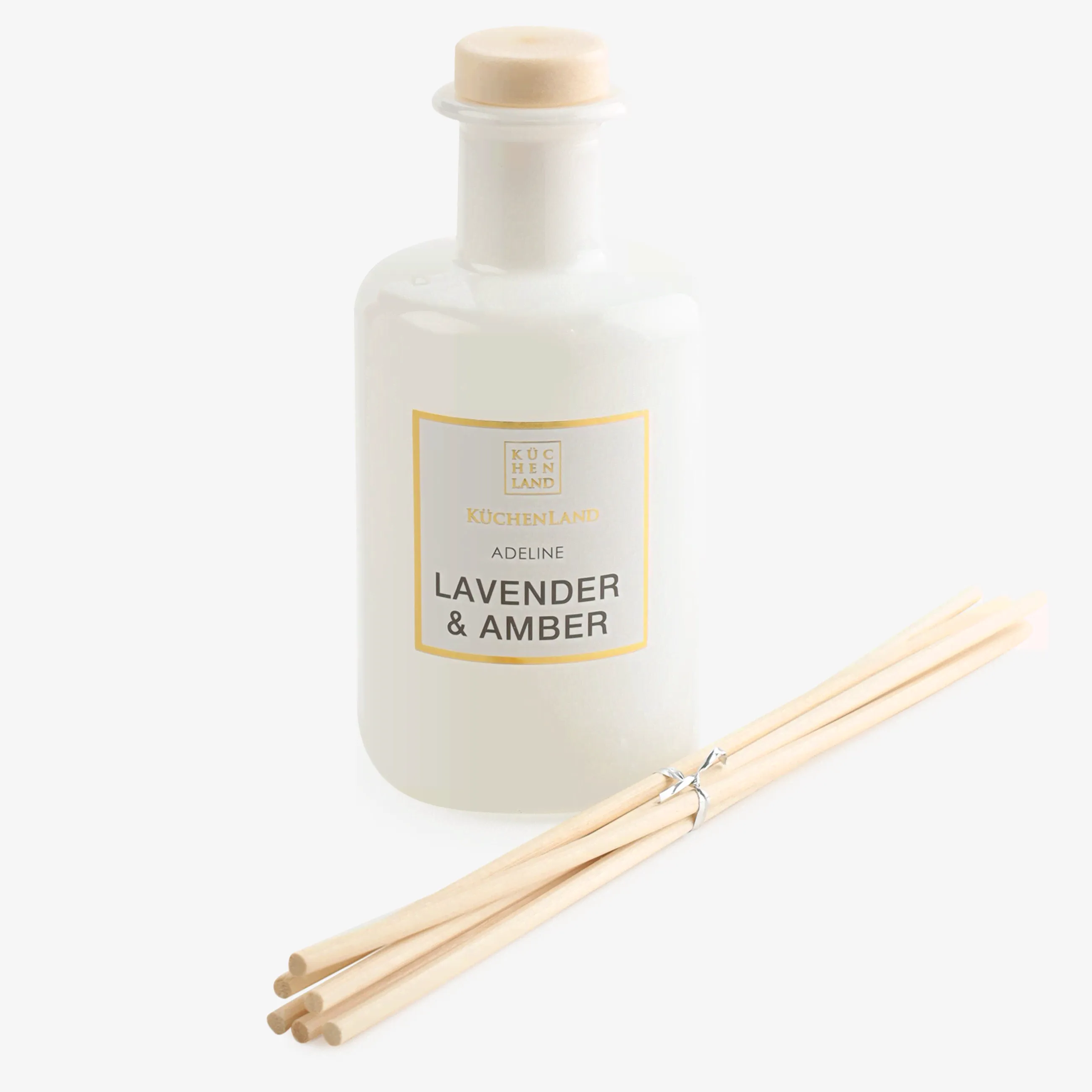 Ароматический диффузор, 230 мл, белый, Lavender and Amber, Adeline-1
