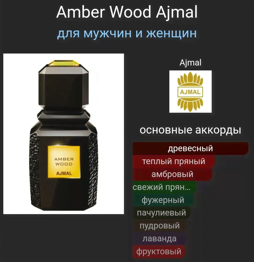 Духи Amber Wood Амбер Вуд Ajmal (копия) 100 мл