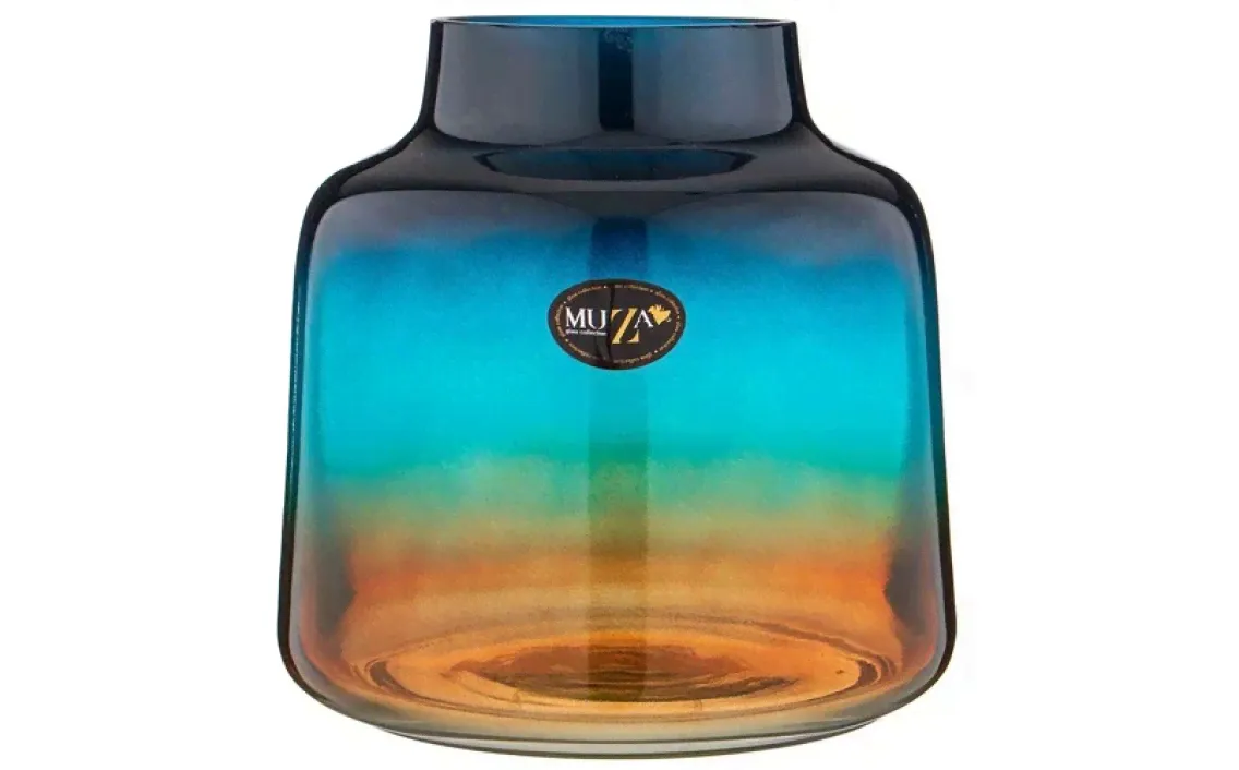 Ваза leona blue amber 20 см Muza (161908)