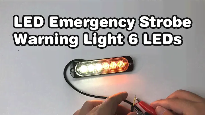 16 Flashing Patterns | LED Strobe Light | White+Amber | 6 LEDs