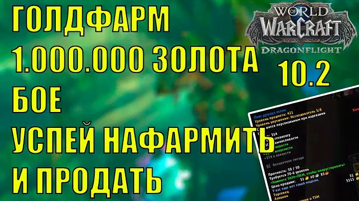 УСПЕЙ! ГОЛДФАРМ НА БОЕ 1.000.000 ЗОЛОТА WOW 10.2