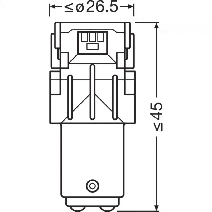 Автолампы OSRAM LED ≜P21/5W LEDRIVING SL 7528DYP-02B AMBER Желтый 4062172151702-2