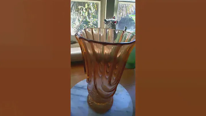 Val Saint Lambert Rose Glass Luxor Vase