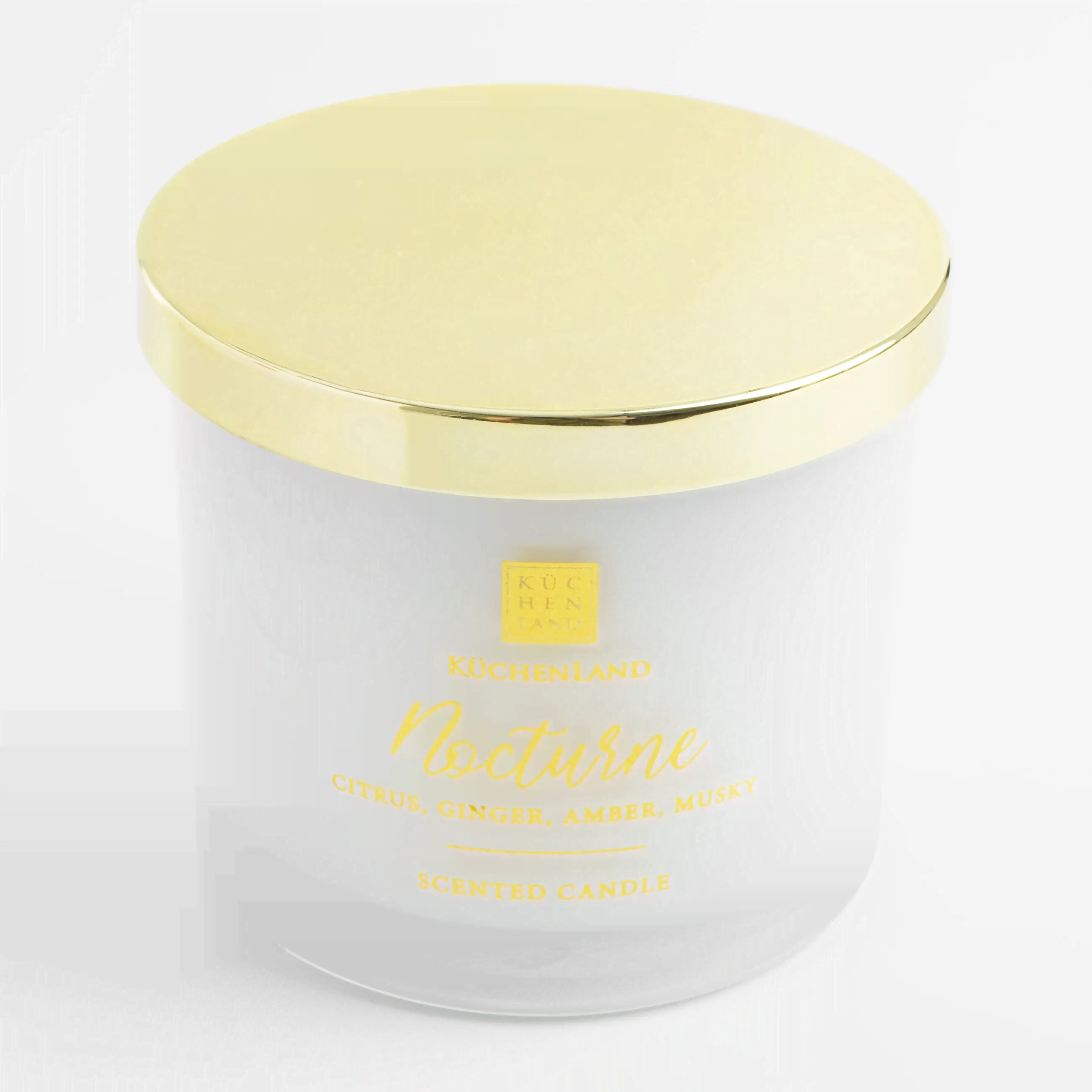 Свеча ароматическая, 9 см, в подсвечнике, с крышкой, стекло, Citrus, Ginger, Amber, Musky, Nocturne-3