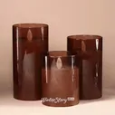 Светодиодная свеча в колбе Mosala - Amber 12 см, на батарейках (Peha)
