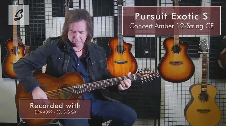 Breedlove ECO Collection Pursuit Exotic Series Concert Amber 12-String CE Myrtlewood