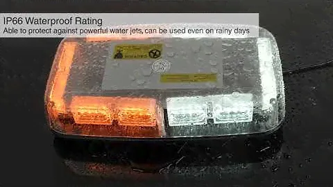 Nilight 12 Roof Top Strobe Lights 48LED Amber White