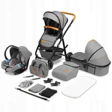 Коляска детская 3 в 1 Lionelo Amber Grey Stone