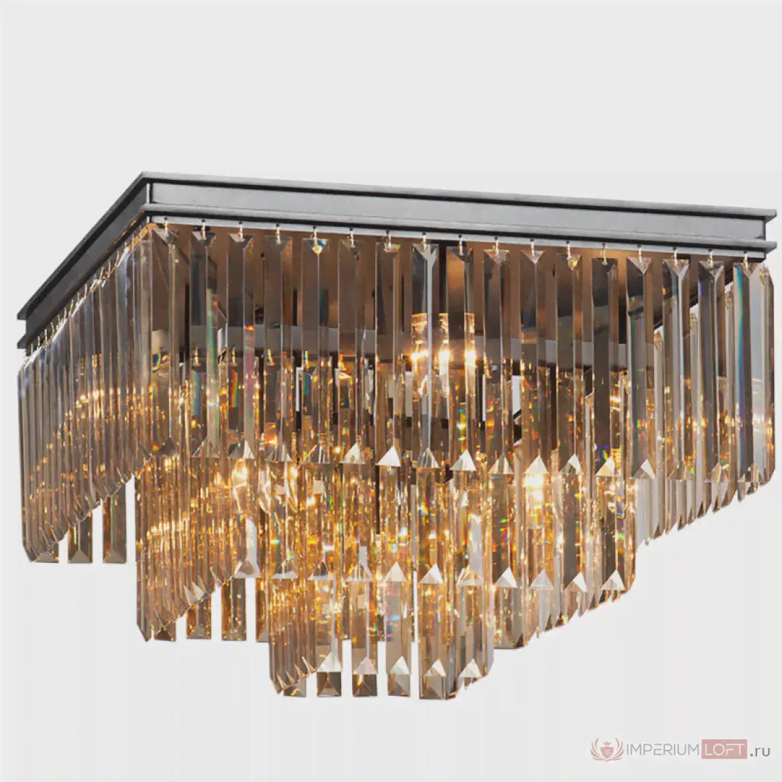 Потолочный светильник ODEON Amber GLASS 3-TIER Янтарное стекло 52 см от ImperiumLoft