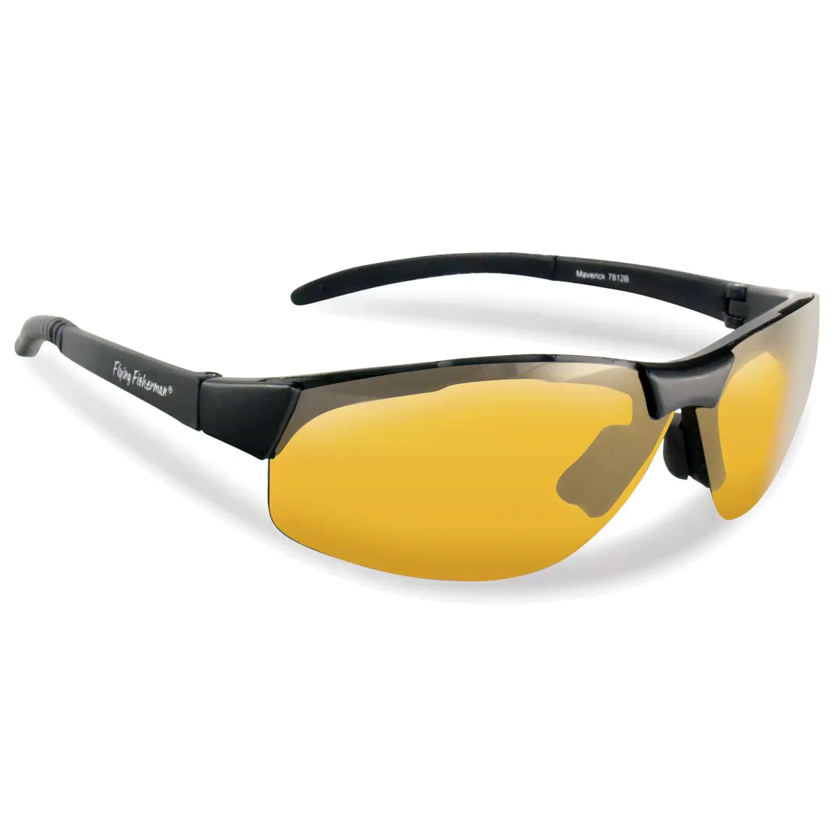 Очки Flying Fisherman 7812BY Maverick, Matte Black, Yellow-Amber