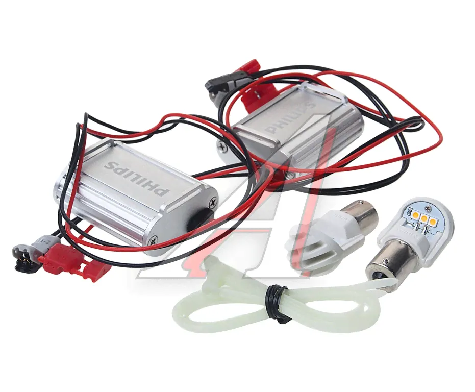 Лампа светодиодная 12V PY21W BAU15s желтая (2шт.) AMBER Intense с обманкой CANbus PHILIPS