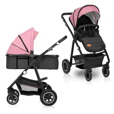 Коляска 2в1 Lionelo Amber Pink Rose, розовая, черная
