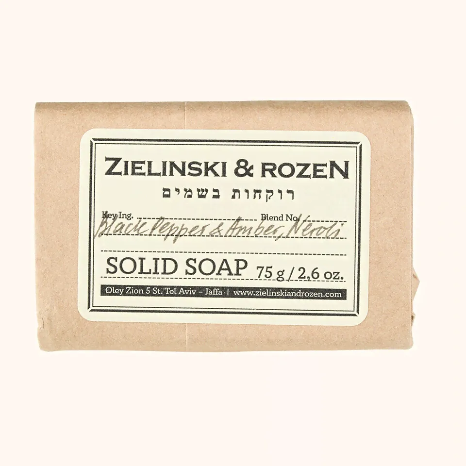 ZIELINSKI ROZEN Твердое Мыло (BLACK PEPPER, VETIVER, NEROLI, AMBER) 75g