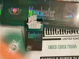 Сигареты Manchester Amber Crush Fusion Superslims оптом