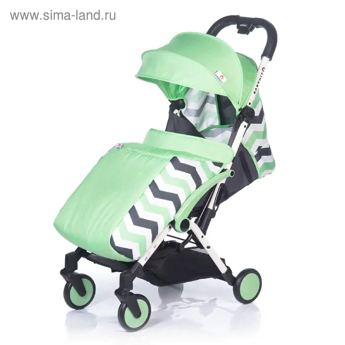 Прогулочная коляска BabyHit Amber Plus, Зеленая с зигзагом-0