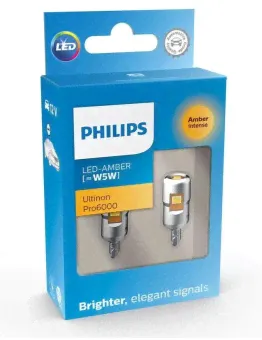 Лампы W2.1x9.5d (led) Philips Amber Ultinon Pro6000 2шт.