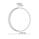 2078/EL PALE SN 073 Светильник пластик/белый/янтарный LED 72Вт 3000-6300K D500 IP43 пульт ДУ DINA AMBER Sonex 2078/EL
